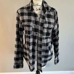 Goodfellow Men's Flannel - Black and Grey